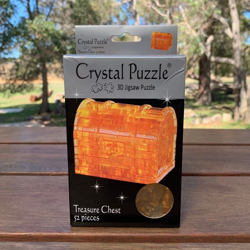 Crystal Puzzle Treasure Chest Golden