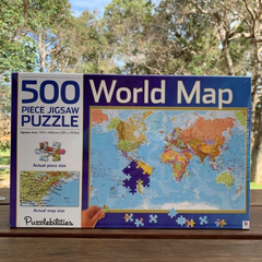 World Map Puzzle 500